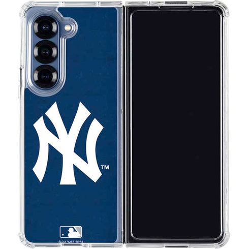 MLB New York Yankees - Solid Distressed Galaxy Z Fold6 Clear Case